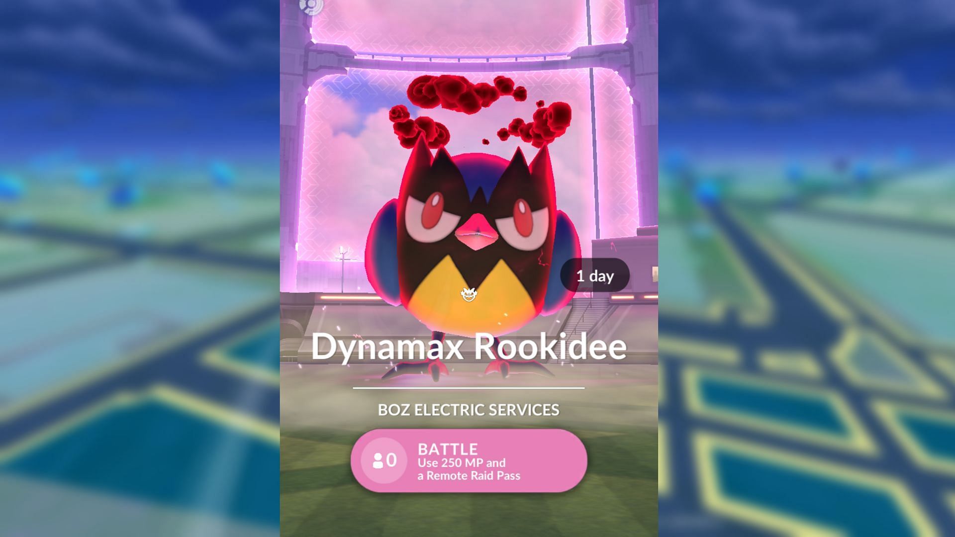 Dynamax Rookidee Max Battle in Pokemon GO (Image via TPC/Reddit)